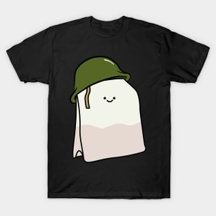 cute little teabag wearing a ww2 army helmet T-Shirt